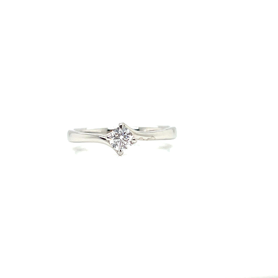 Platinum Round Brilliant Diamond Ring  0.24ct, E SI1 ENG30074MT