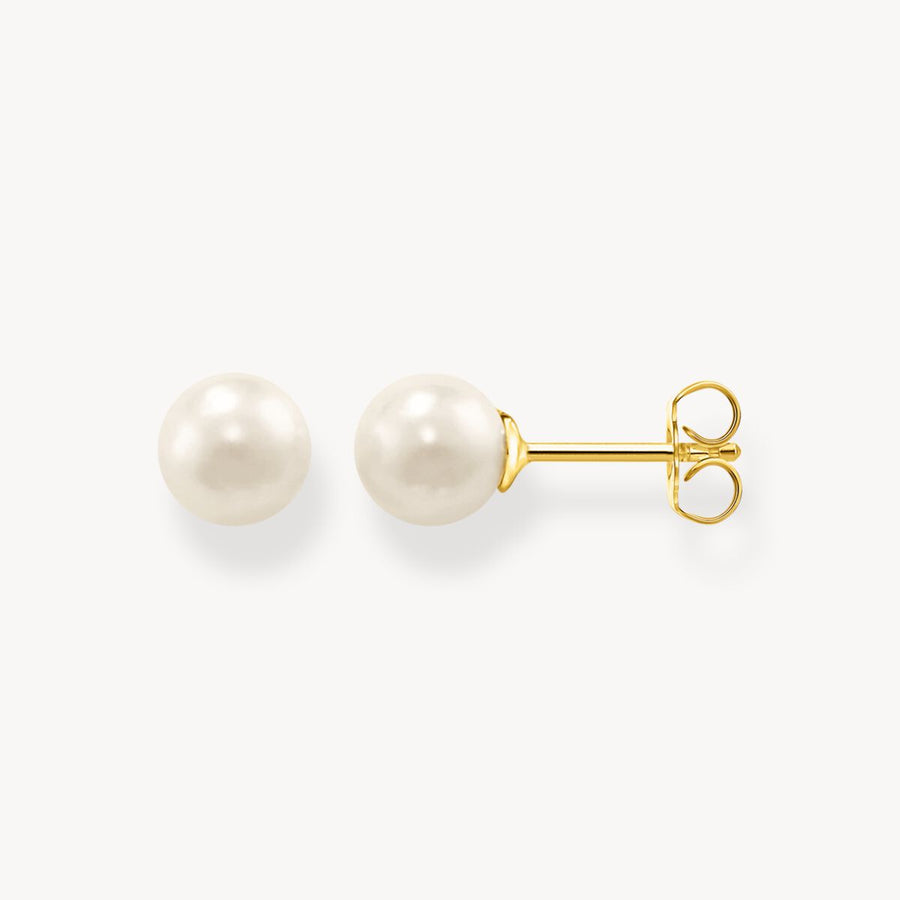 Ear studs pearl gold