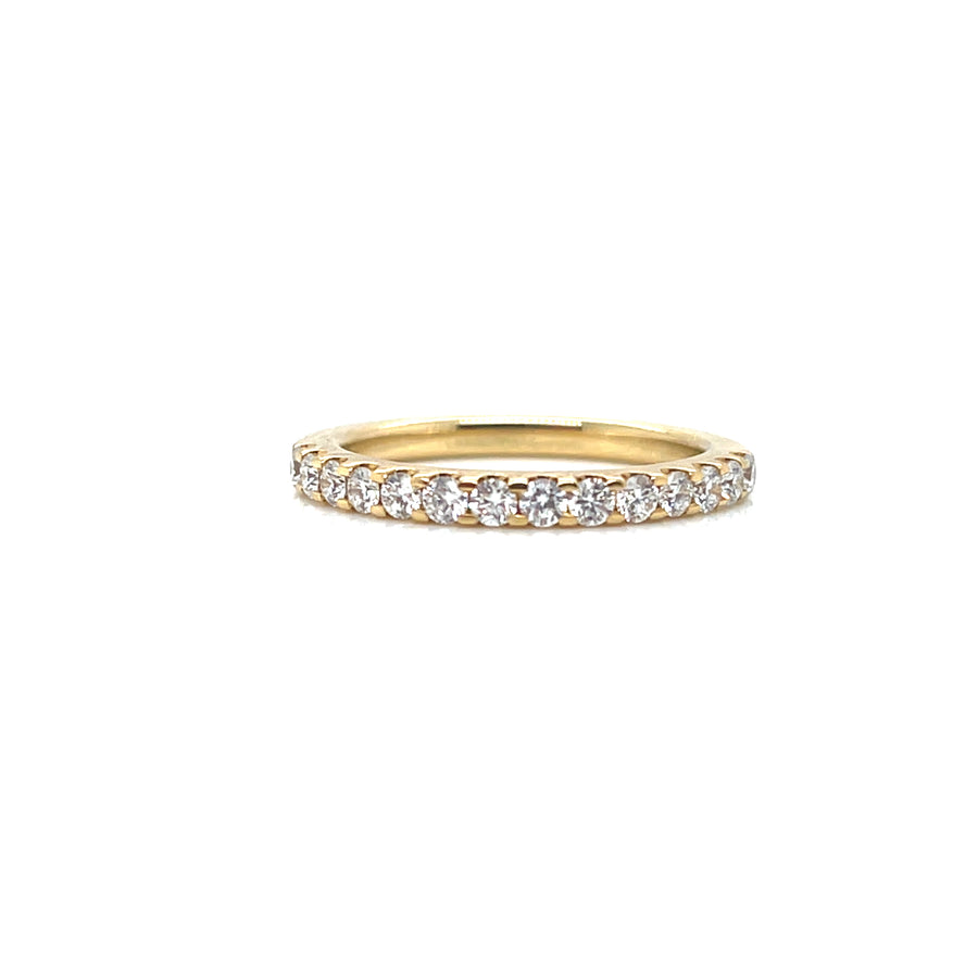 18ct YG Round Brilliant 1/2 ET Diamond Ring 0.50ct Size M