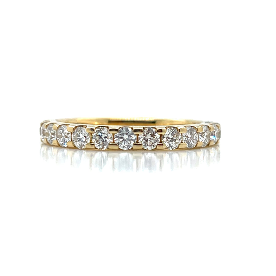 18ct YG Round Brilliant 1/2 ET Diamond Ring 0.75ct