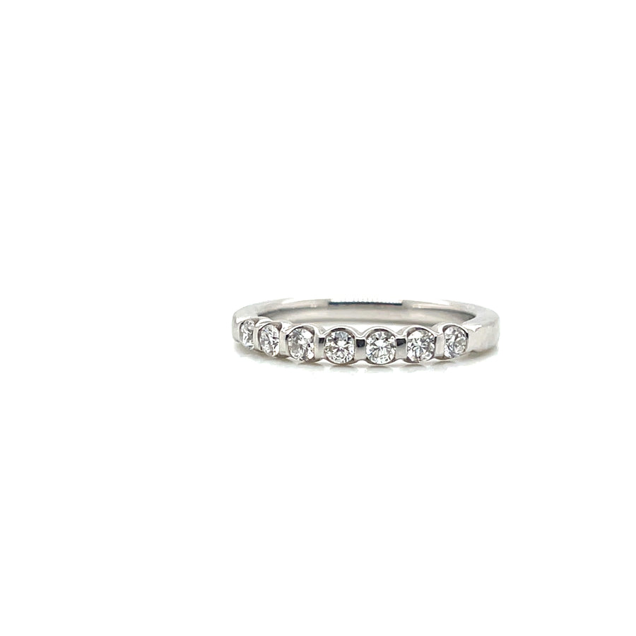 Diamond Platinum 7 Stone Eternity Ring HET1479