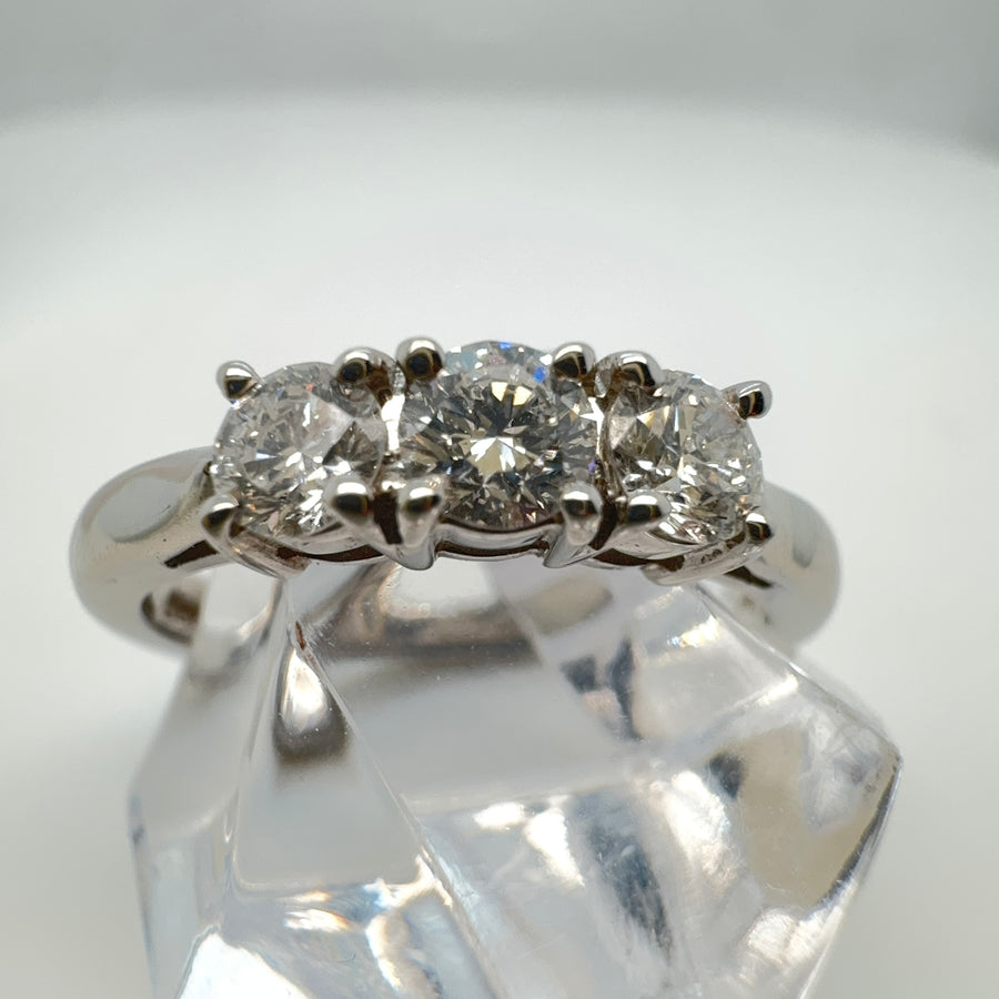 Platinum 3 stone Diamond Trilogy Ring .51ct