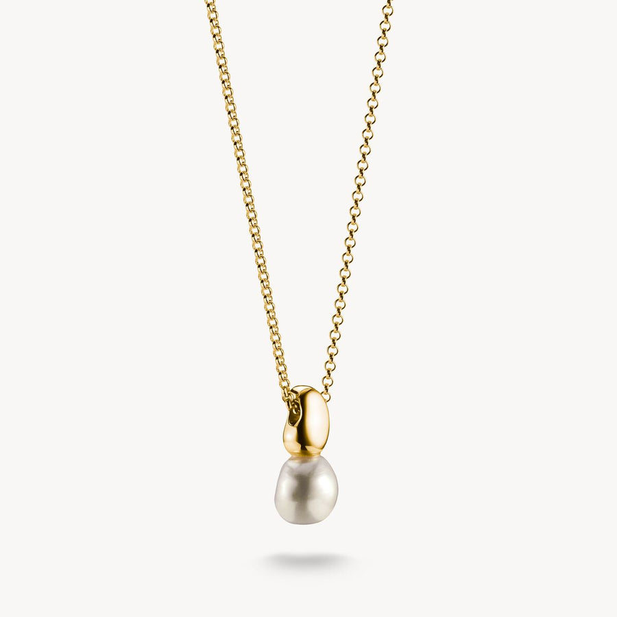 Gold-plated necklace with pearl pendant Natural Beauty