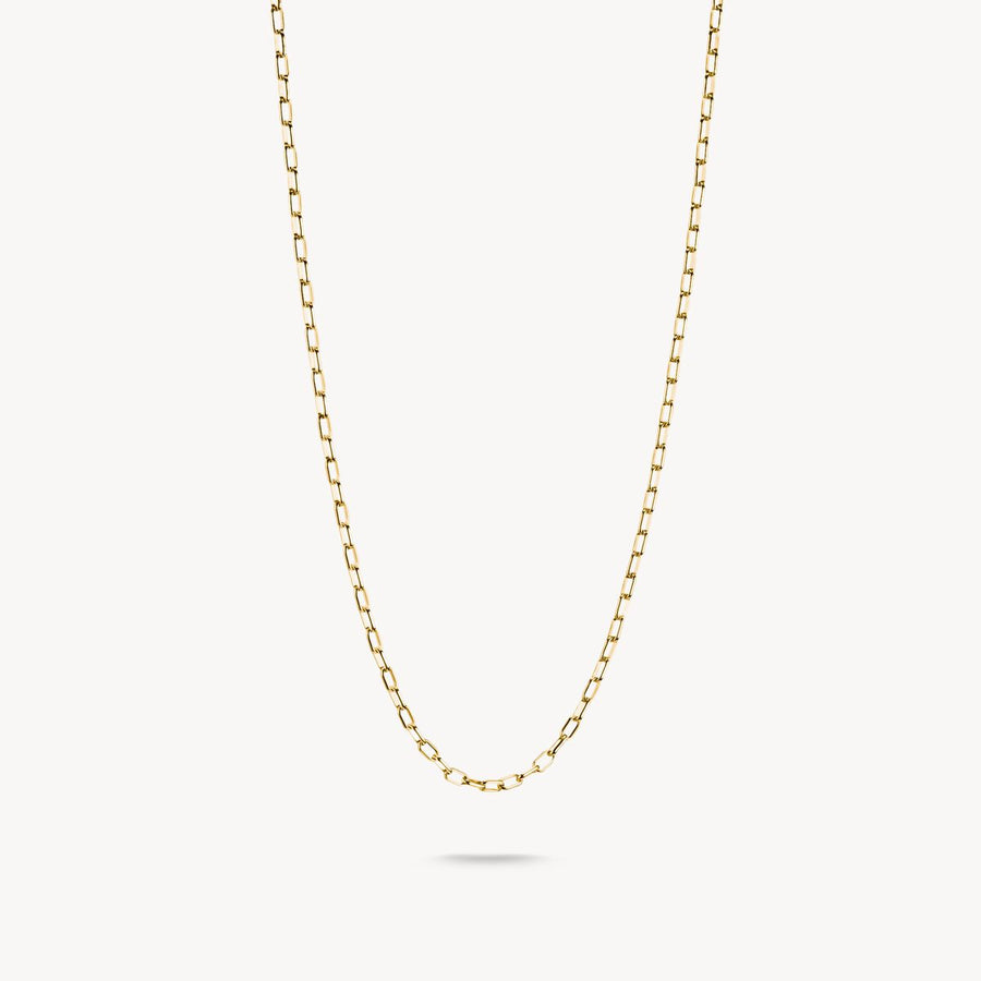 Charm necklace paperclip gold-plated