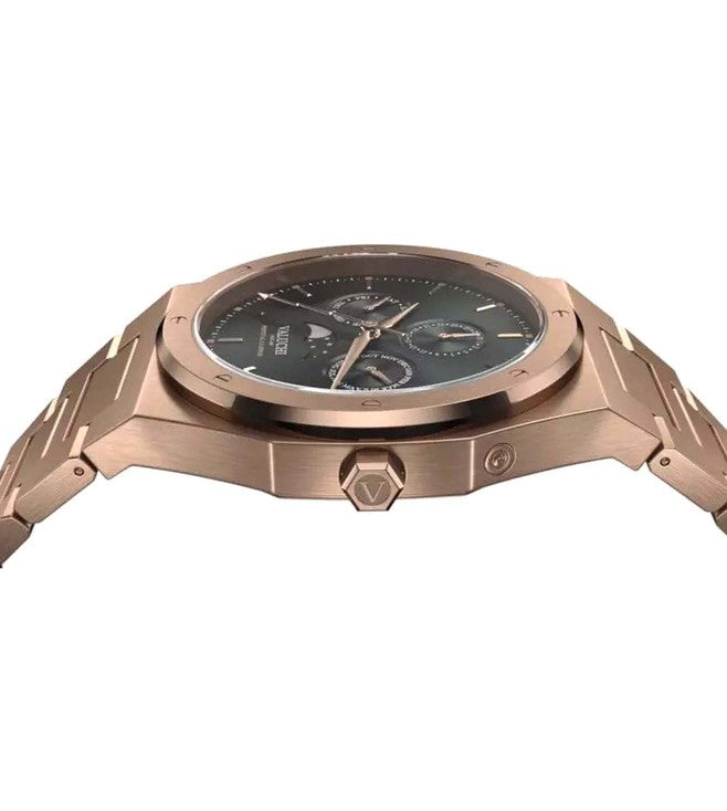 Valuchi Lunar Calendar Quartz Metal Rose Gold 40mm Watch