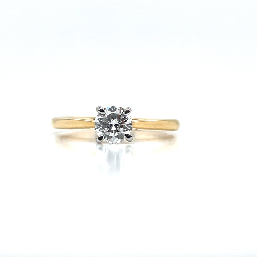 18ct Yellow Gold .50ct round Brilliant Diamond