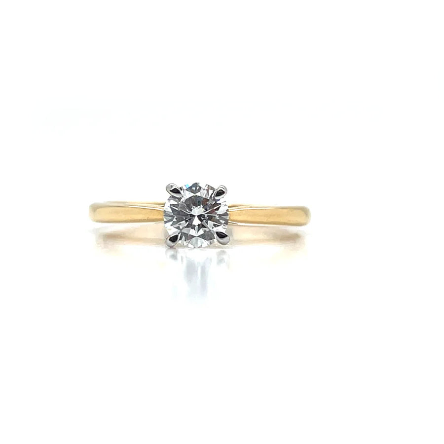 18ct Yellow Gold .50ct round Brilliant Diamond