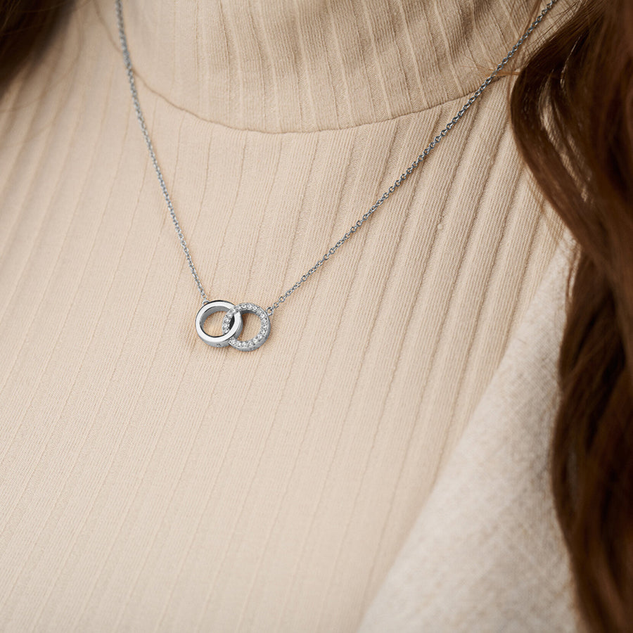 Olivia Burton Silver Interlink Necklace