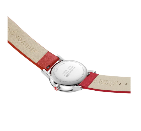 Mondaine EVO2 26 mm, red leather watch, MSE.30210.LC