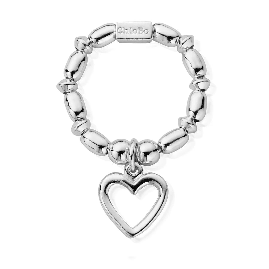 ChloBo Mini Rice open Heart Ring Medium