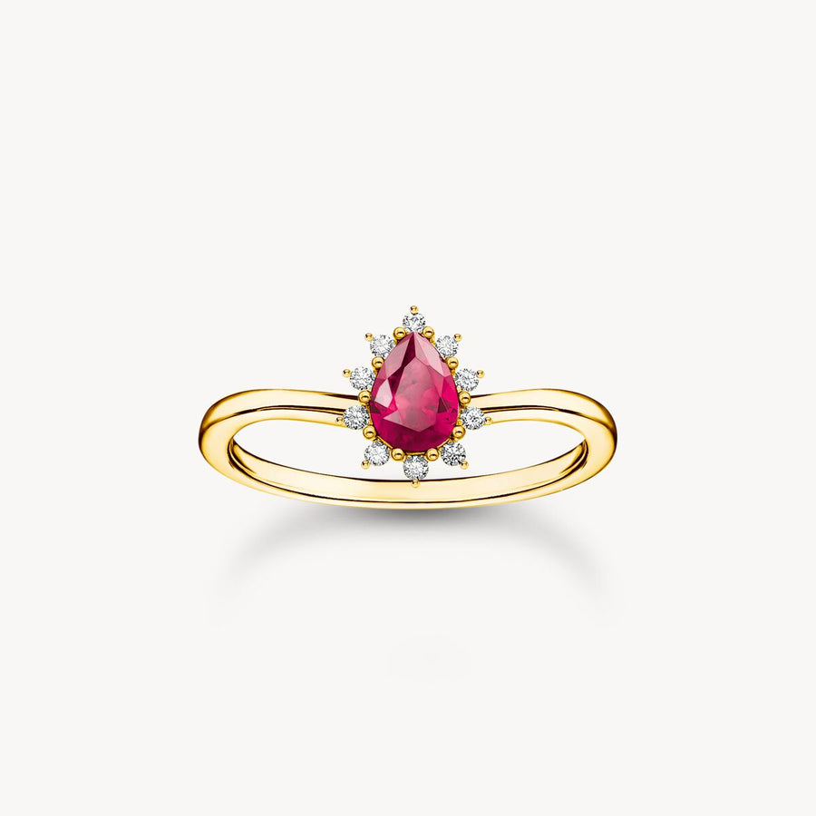 Gold-plated ring Vintage Romance