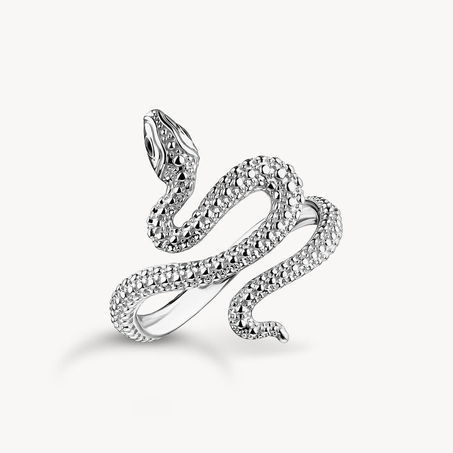 Silver snake ring Tempting Romance