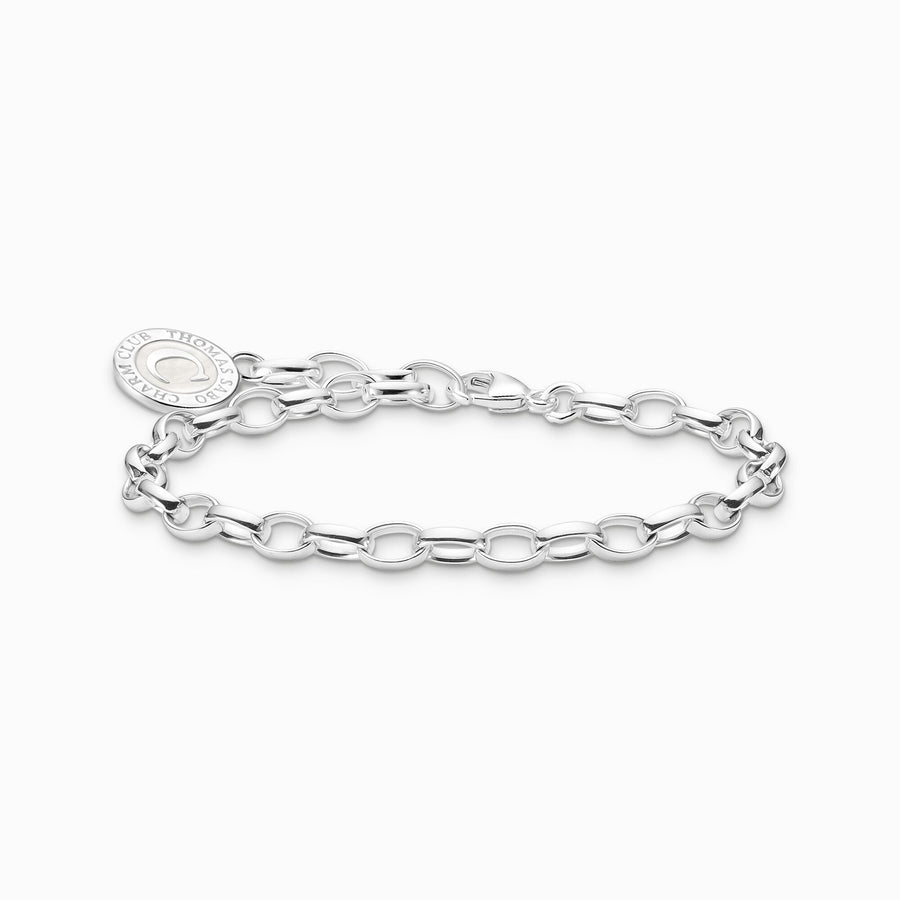 Thomas Sabo Bracelet Member Charm bracelet with white Charmista Coin silver 17inch