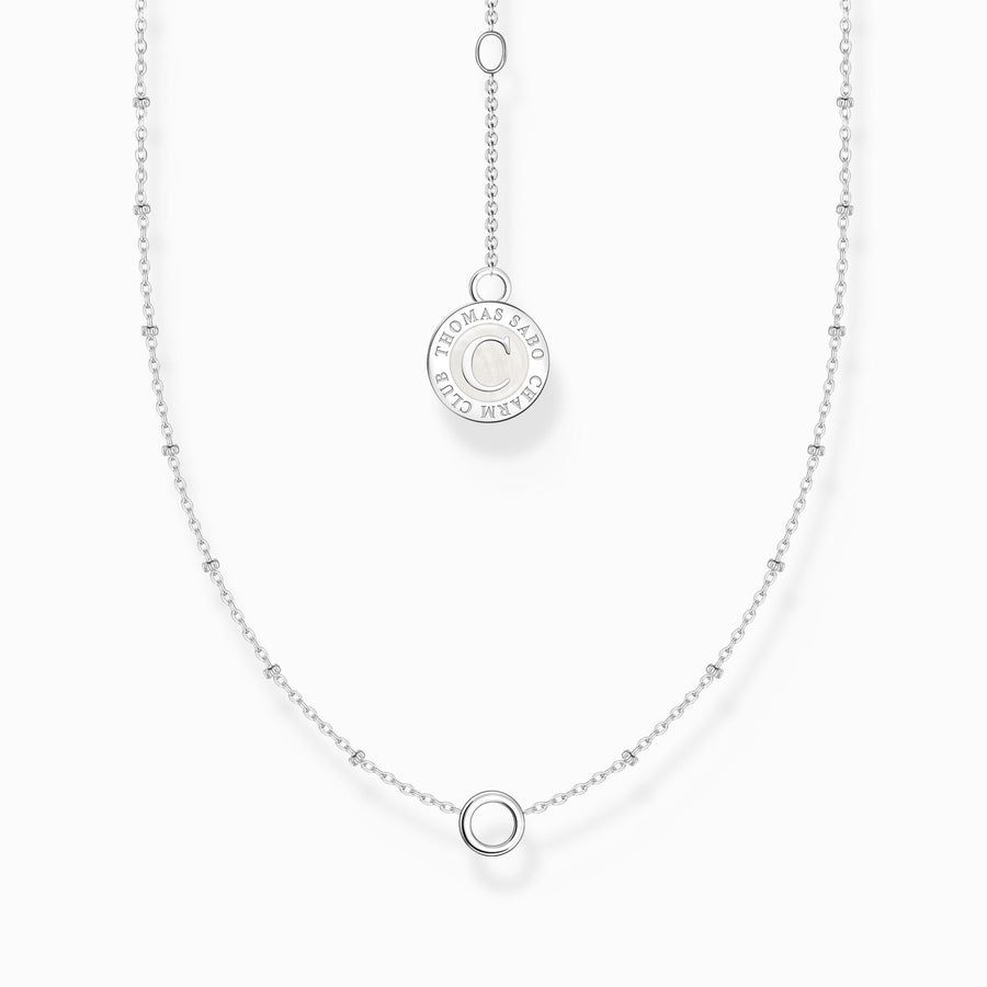 Thomas Sabo Member Charm necklace with round pendant and little balls silver