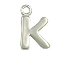 Silver Pendant Letter K