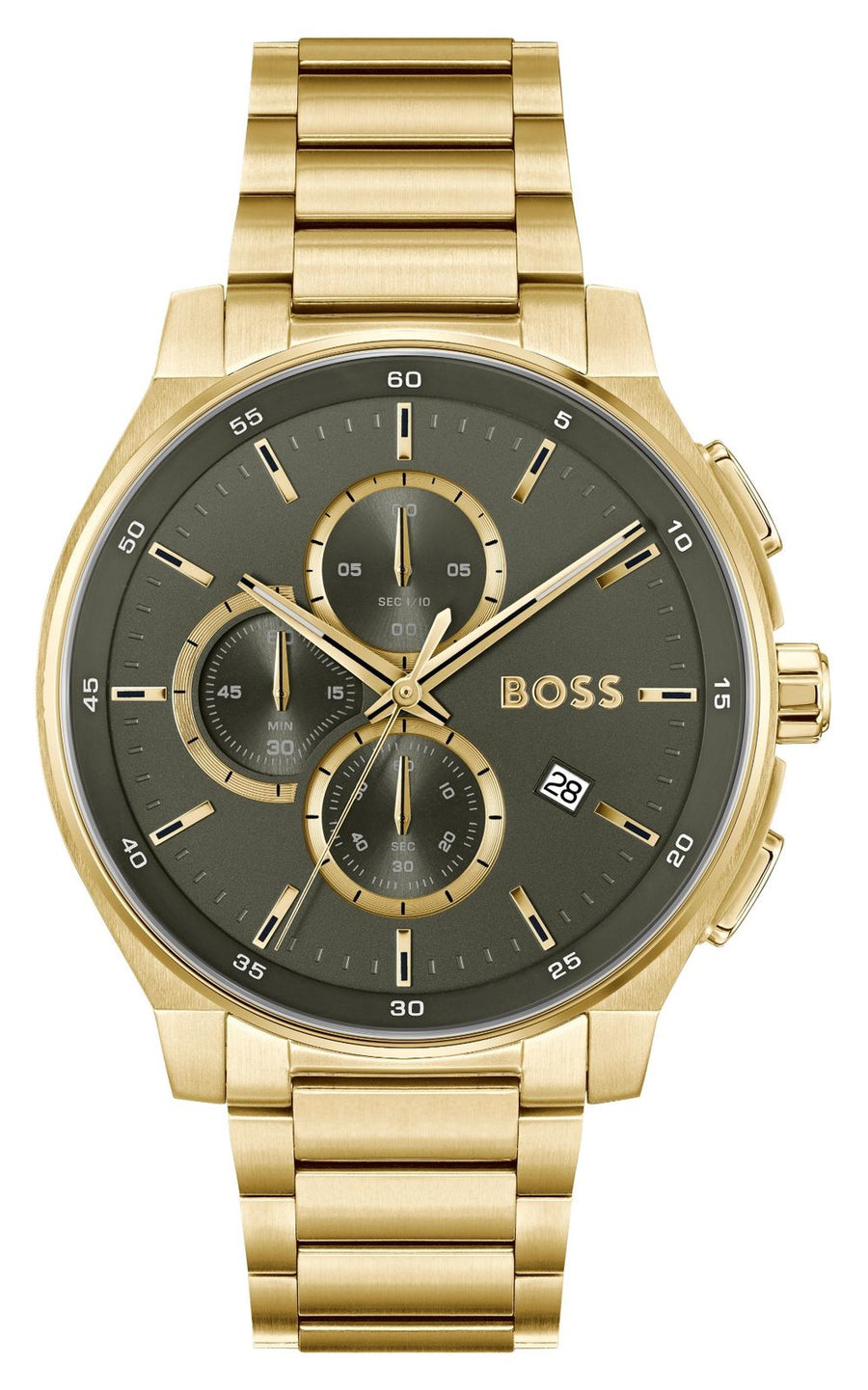 BOSS Peak 2.0 (44mm) Grey Chronograph Dial / Gold-Tone Stainless Steel Bracelet