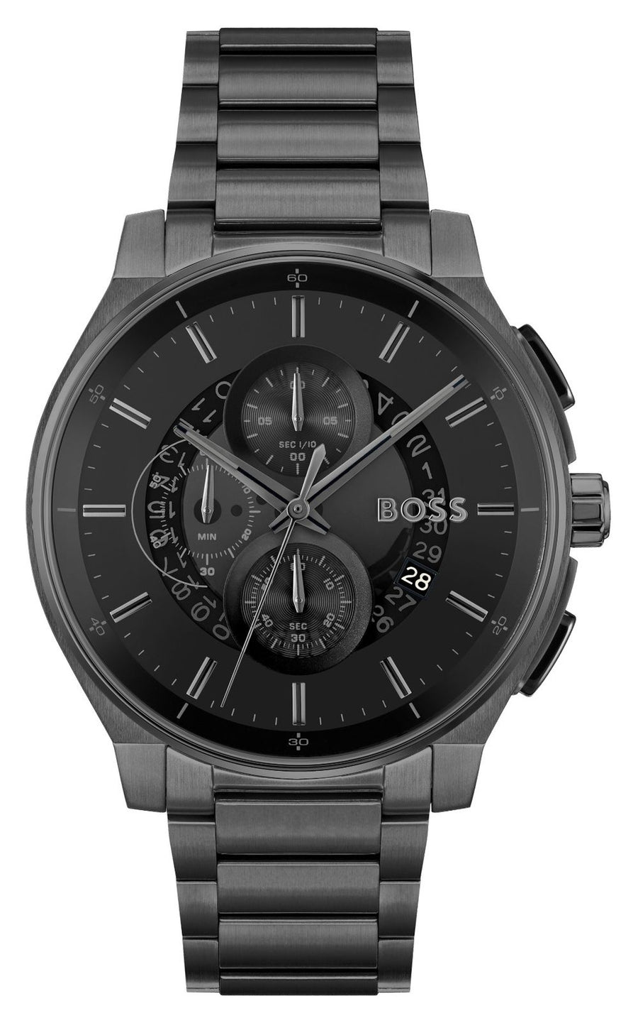 BOSS Men’s Peak 2.0 (44mm) Black Dial / Black Stainless Steel Bracelet