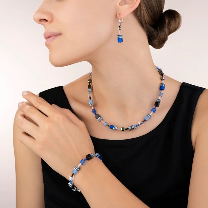 Coeur De Lion GeoCUBE® Iconic necklace Cobalt Blue Necklace