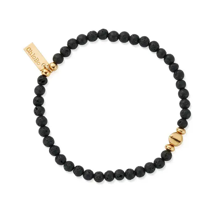 Chlobo Man - Men's Black Lava Bracelet Strength & Courage