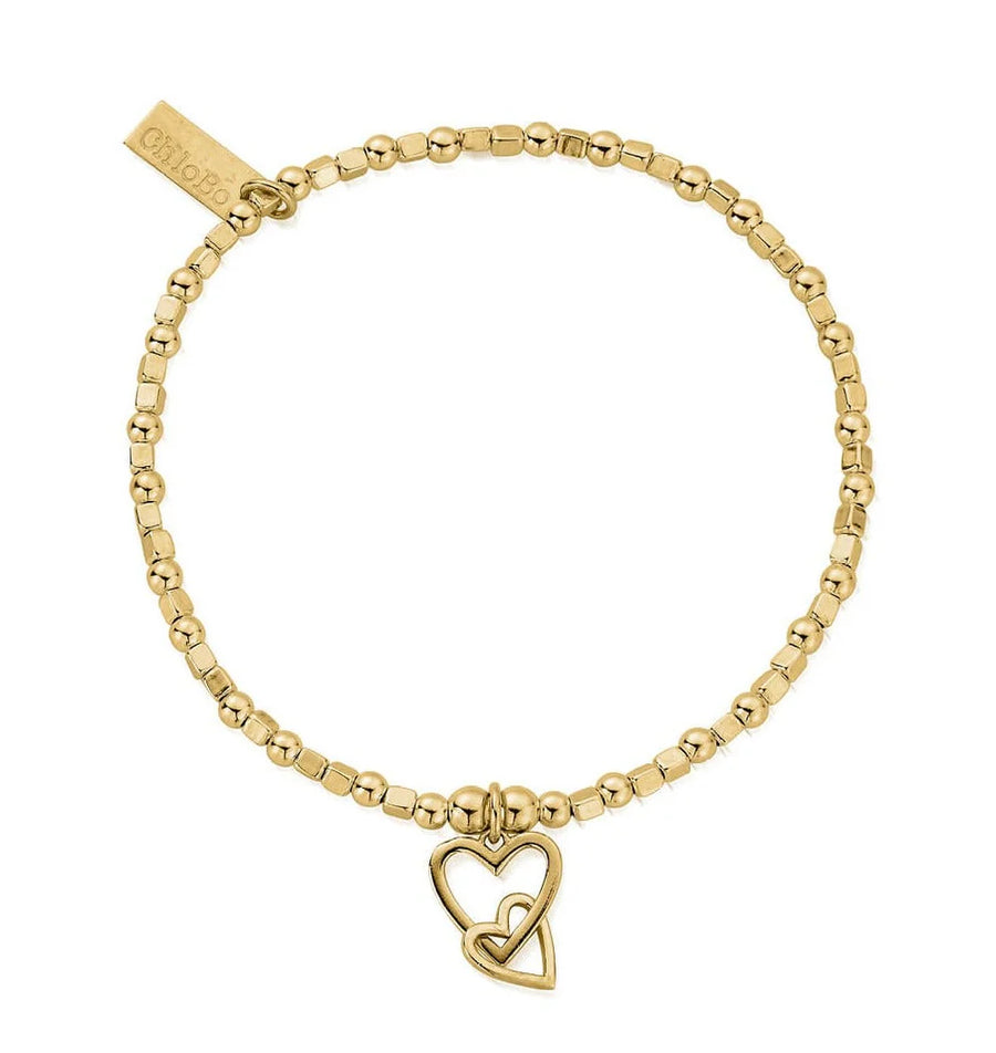 ChloBo Mini Cube Interlocking Love Heart Bracelet, Love & Compassion