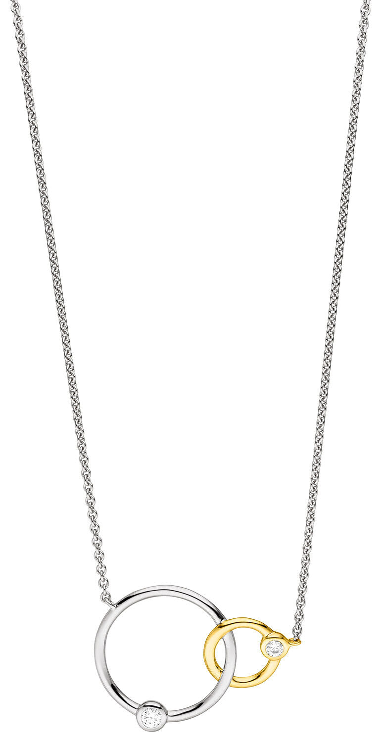 Viventy Silver gold plated Necklace 2 CZ