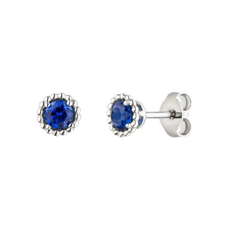 Viventy  Silver Earrings  With Blue Stone 784744