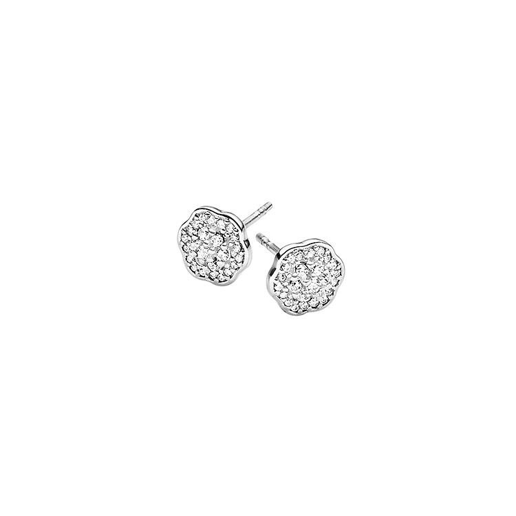 Viventy  Silver Earrings  with CZ Cluster 785024