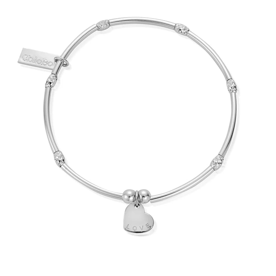 ChloBo Mini Noodle Sparkle Love Disc Bracelet