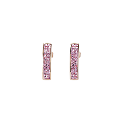 Coeur de Lion Pink Pave Earrings