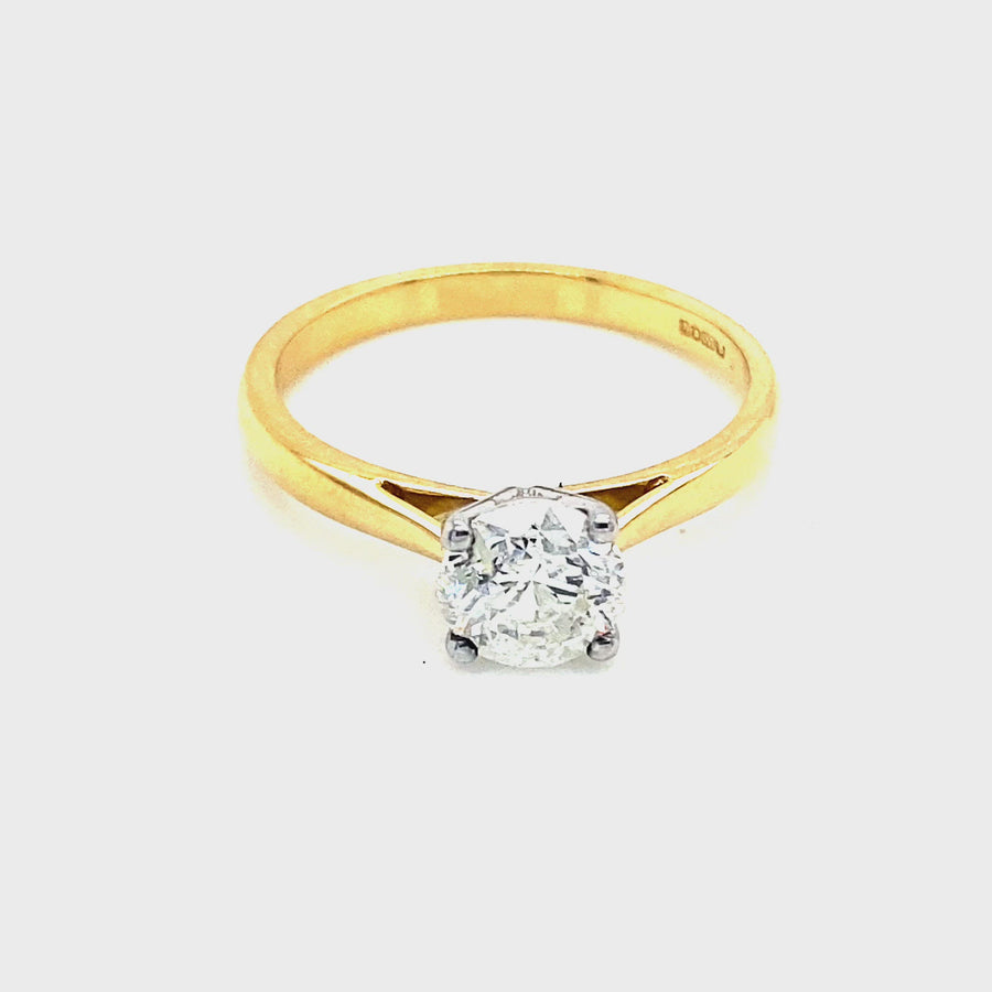 18ct Yellow Gold .50ct round Brilliant Diamond