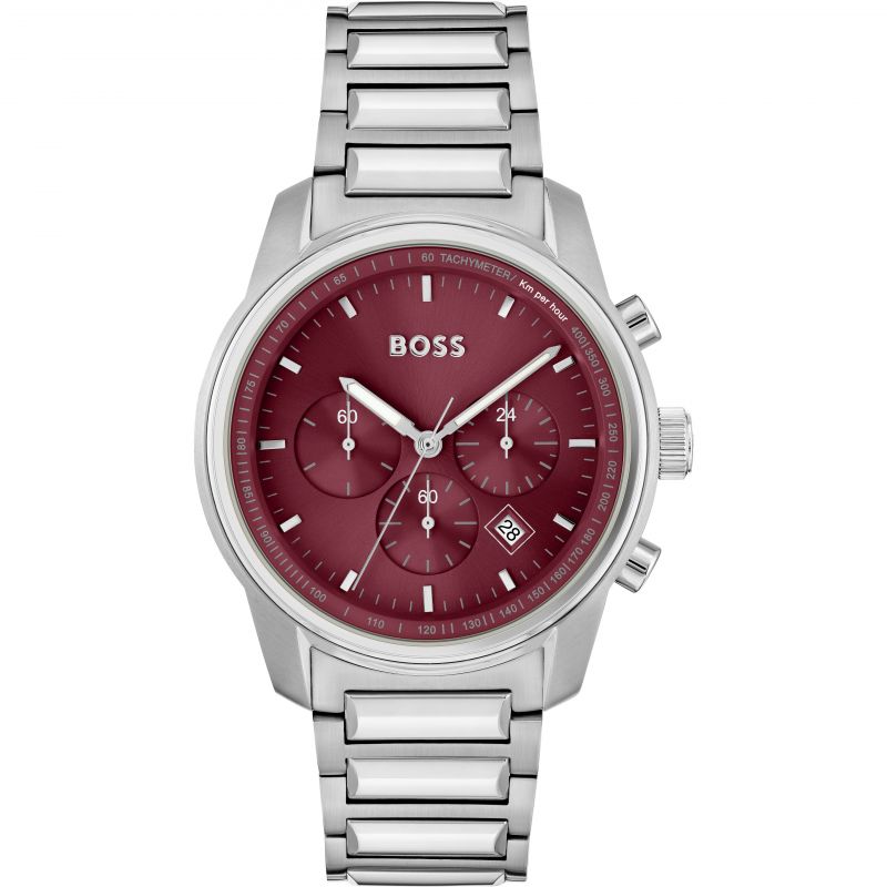 BOSS Burgundy Dial/ Stainless Steel Watch