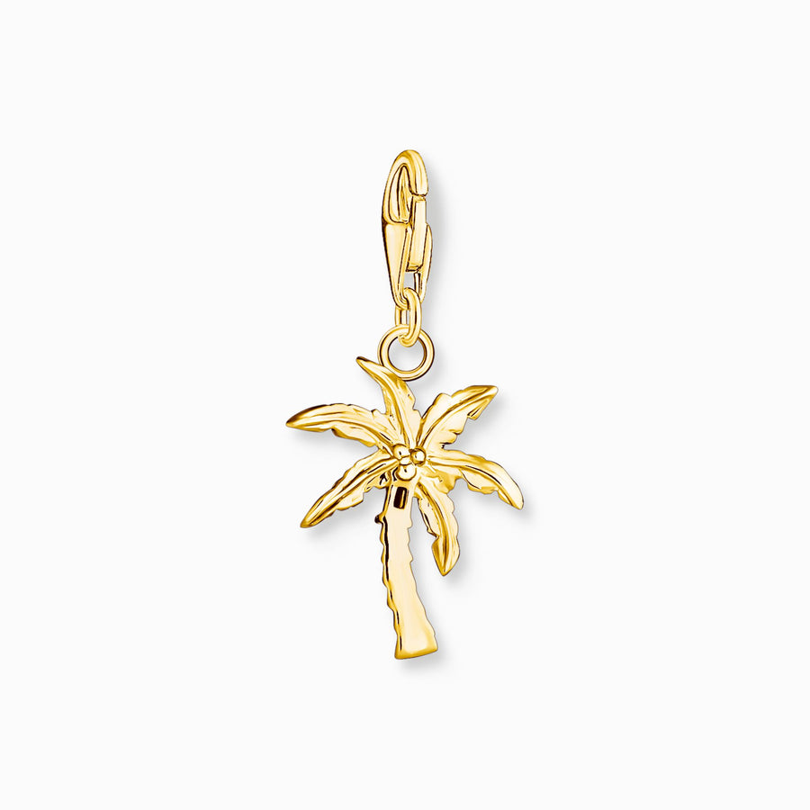 Thomas Sabo Charm pendant colourful palm tree gold plated