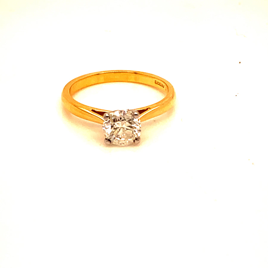 18ct Yellow Gold .50ct round Brilliant Diamond