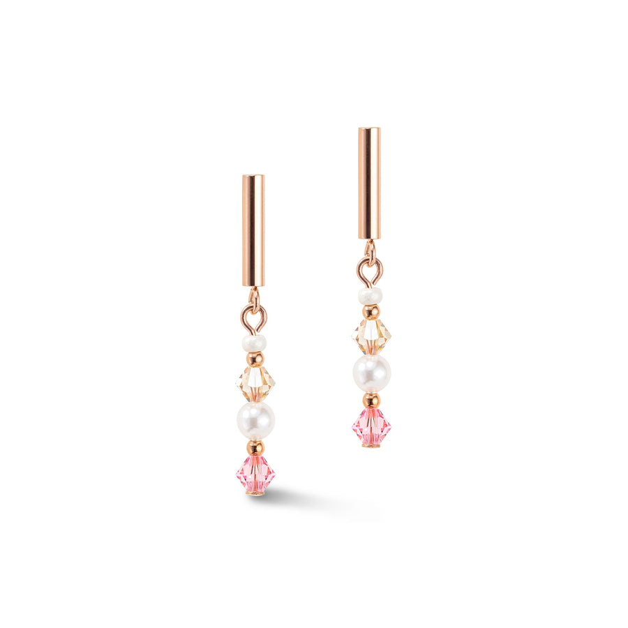 Coeur De Lion Princess Pearls earrings rose gold light rose