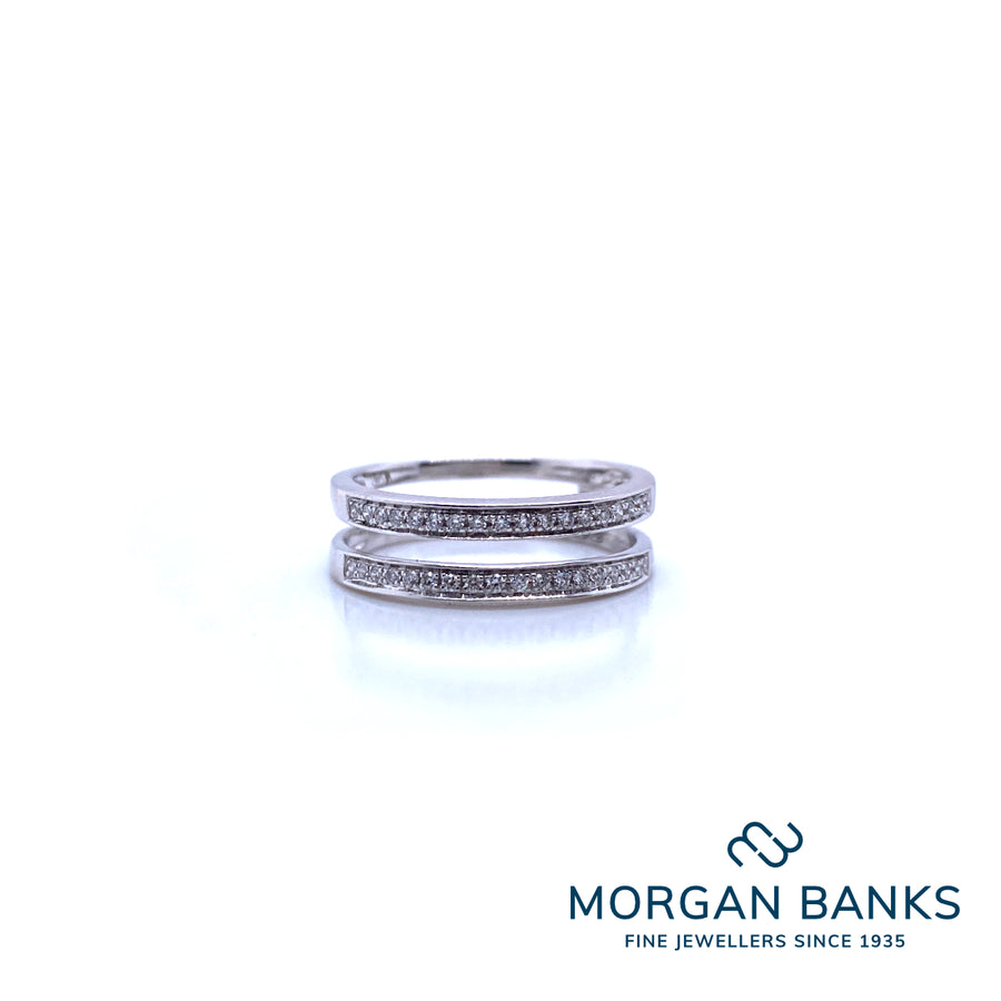 Morgan Banks PT950 0.19ct Diamond Insert Ring CW300013