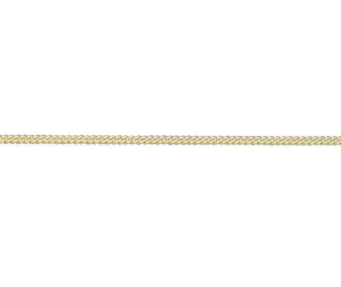 9ct Yellow Gold 16 filed curb 18