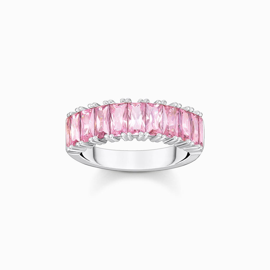 Thomas Sabo Pink Stone Silver Ring