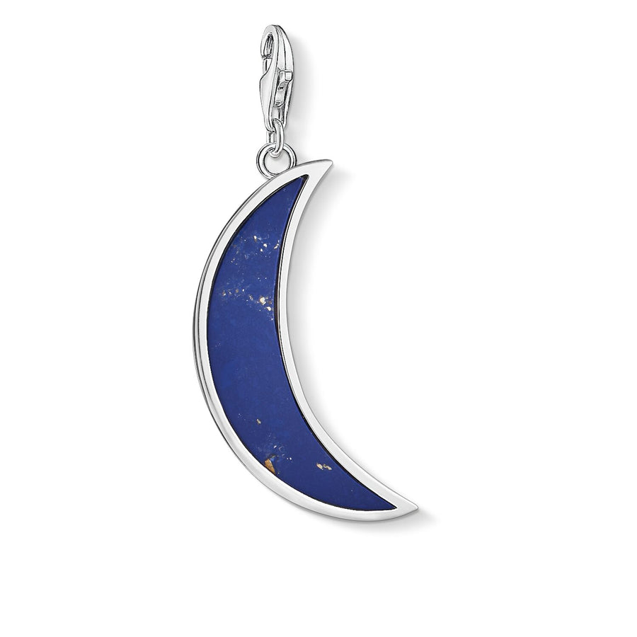 Thomas Sabo Charm pendant “Moon dark blue” Y0006-771-1 925 Sterling silver/ simulated lapis lazuli, blue