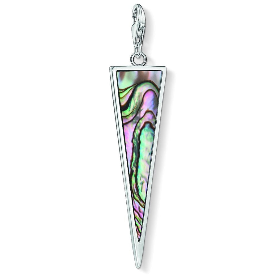 Thomas Sabo Silver Charm pendant, abalone MOP Turquoise Triangle