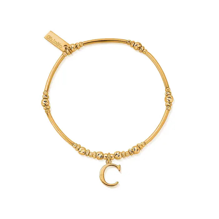 ChloBo Initial Bracelet C 18ct Gold plated Silver