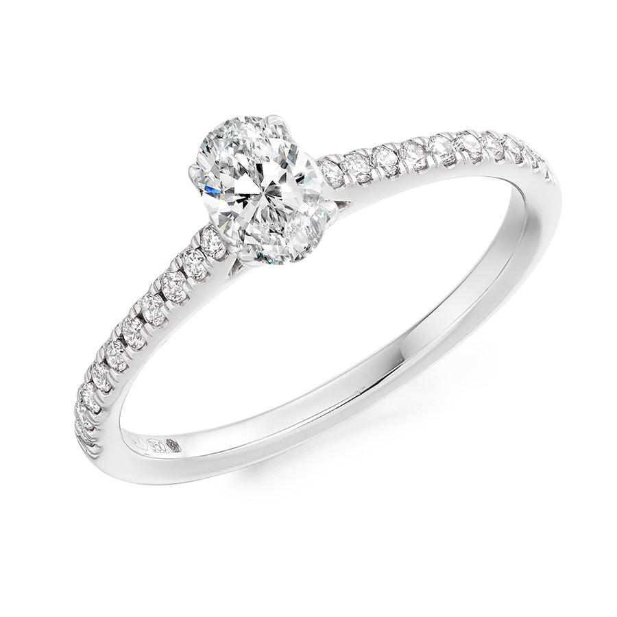 The Raphael Collection Platinum Oval shaped Diamond Engagement Ring ENG5487 SMT