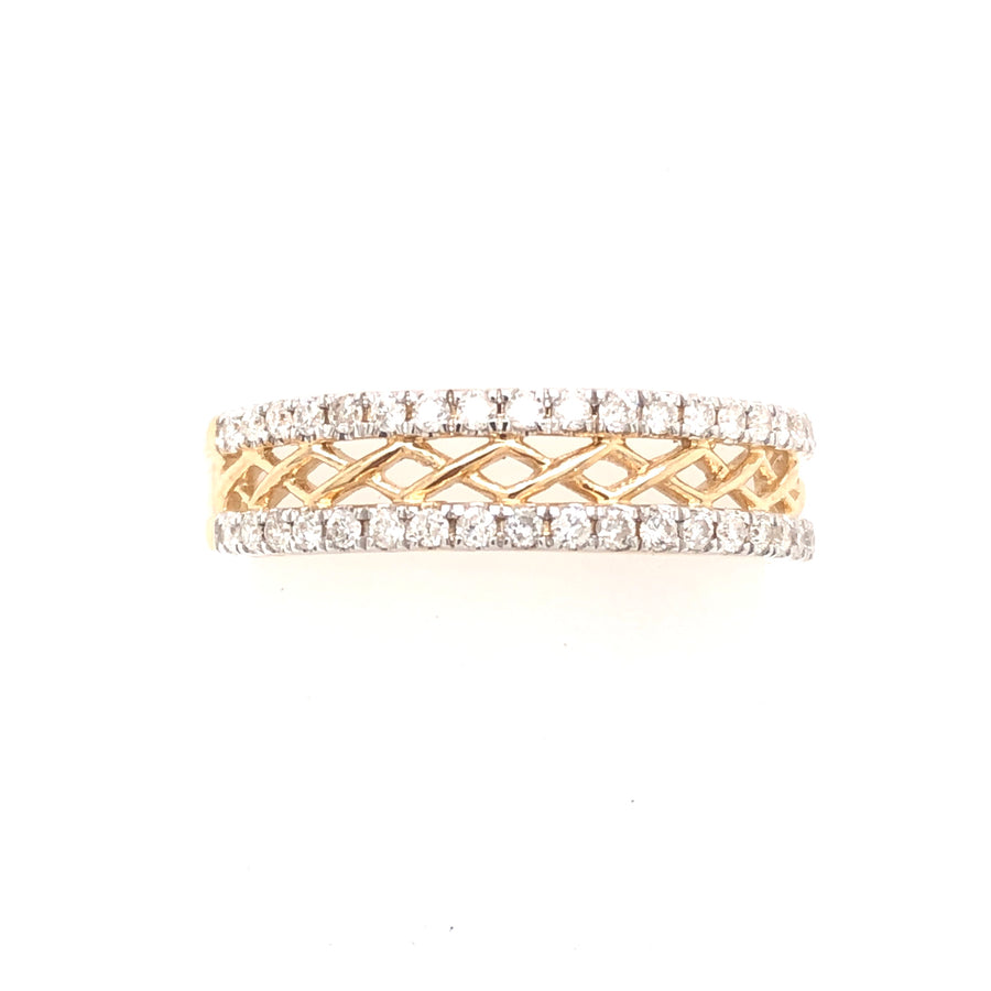 9ct Yellow Gold Diamond .20ct total 1/2 Eternity Ring