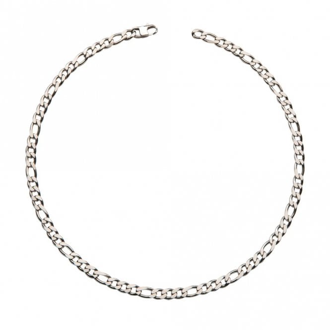 Stainless Steel Figaro Necklace Matte and polished LAK-182/50CM